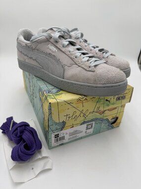 Puma Suede 3 One Piece Feather Gray Platinum Luffy Sneakers US 10.5 Mens Box Ext